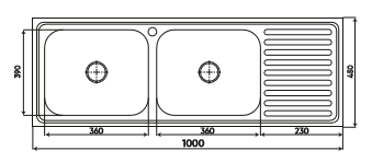 mp10045 1 - Chậu rửa INOX KAFF KF-MP10045