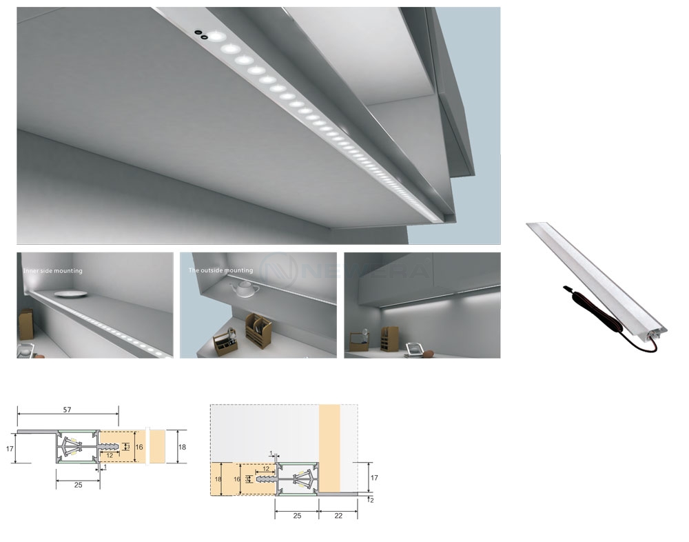 den led lap noi chua co cam bien ne2700364a162 2 - Đèn led lắp nổi Newera NE2700.564A2.70