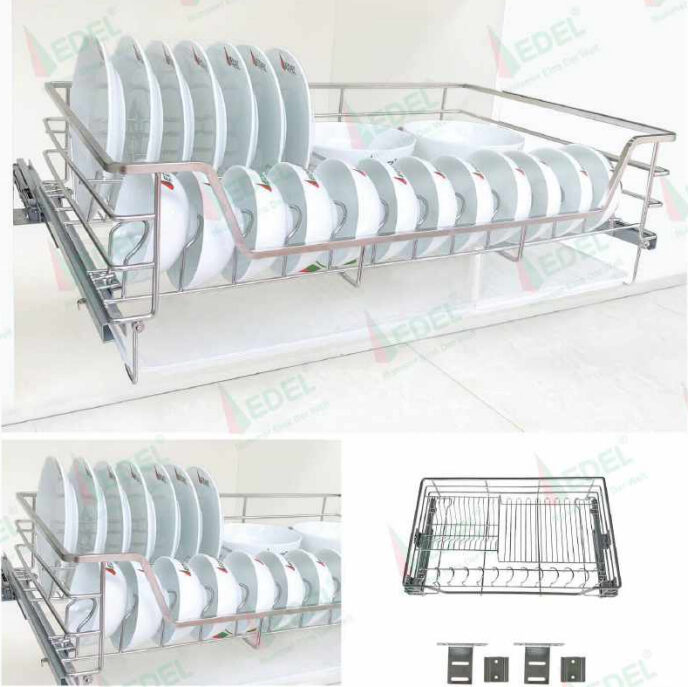 gia de bat dia inox nan vuong edel ed01 700 1 - Giá bát đĩa Edel ED01.700