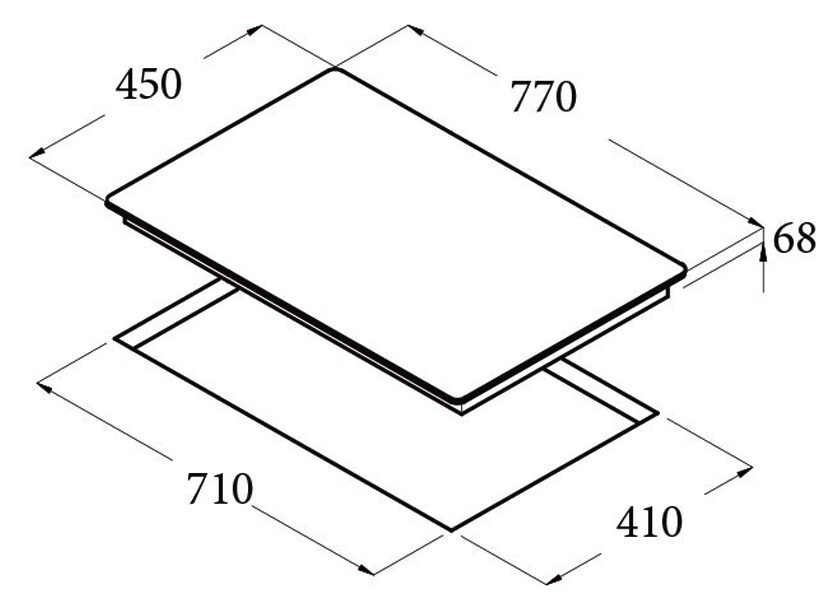 kich thuoc bep tu cata ib 772 - Bếp từ Cata IB 772