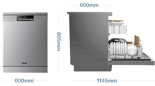 775g - Texgio Dishwasher TG20H775G - 13 Bộ Rửa Siêu Tốc Turbo Speed