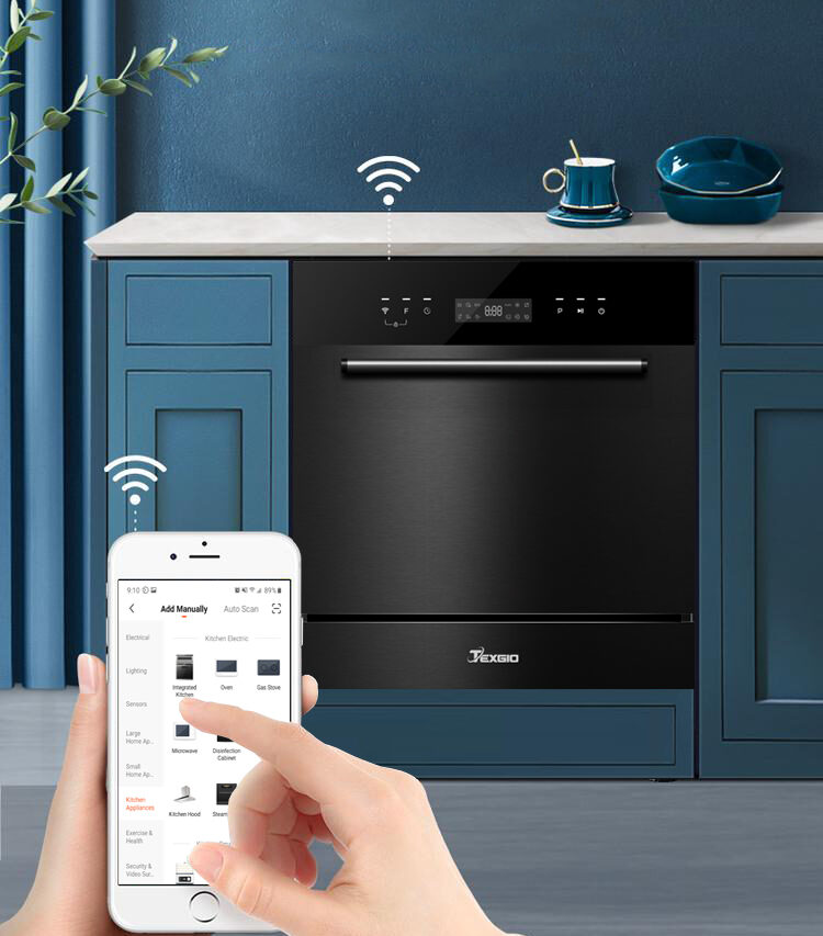 Texgio Dishwasher TGWF98SB - 8 Bộ Kết Nối WIFI, Sấy Khí Nóng, Diệt Khuẩn UV MỚI NHẤT 2022 - 182