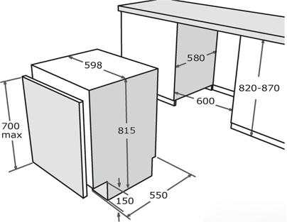 lap20dat2036t - Texgio Dishwasher TGBI036T - 15 Bộ Âm Tủ Toàn Phần Tự Động Hé Cửa