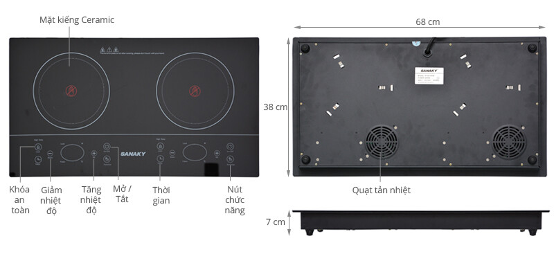 Bếp hồng ngoại Sanaky AT-201HGW