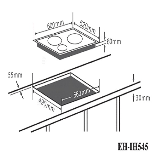 Bếp từ ba Chef's EH-IH545