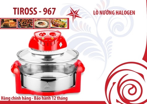 Lò nướng thủy tinh Tiross TS967 - Đỏ