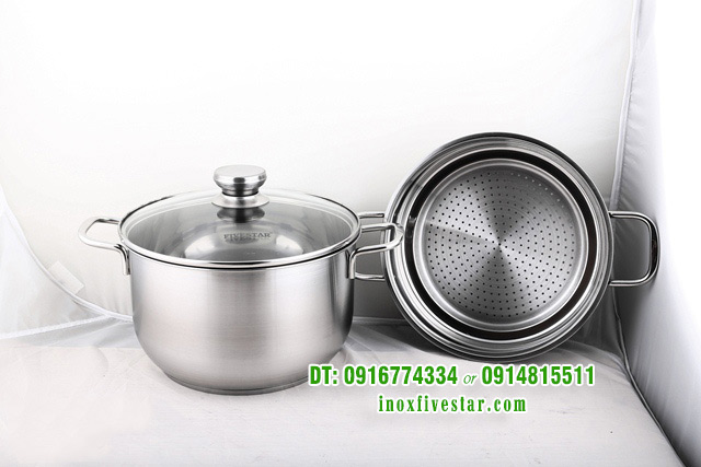 4o4a2135 - Bộ nồi xửng hấp inox Fivestar 24cm