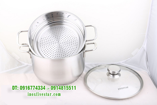 4o4a2139 - Bộ nồi xửng hấp inox Fivestar 24cm