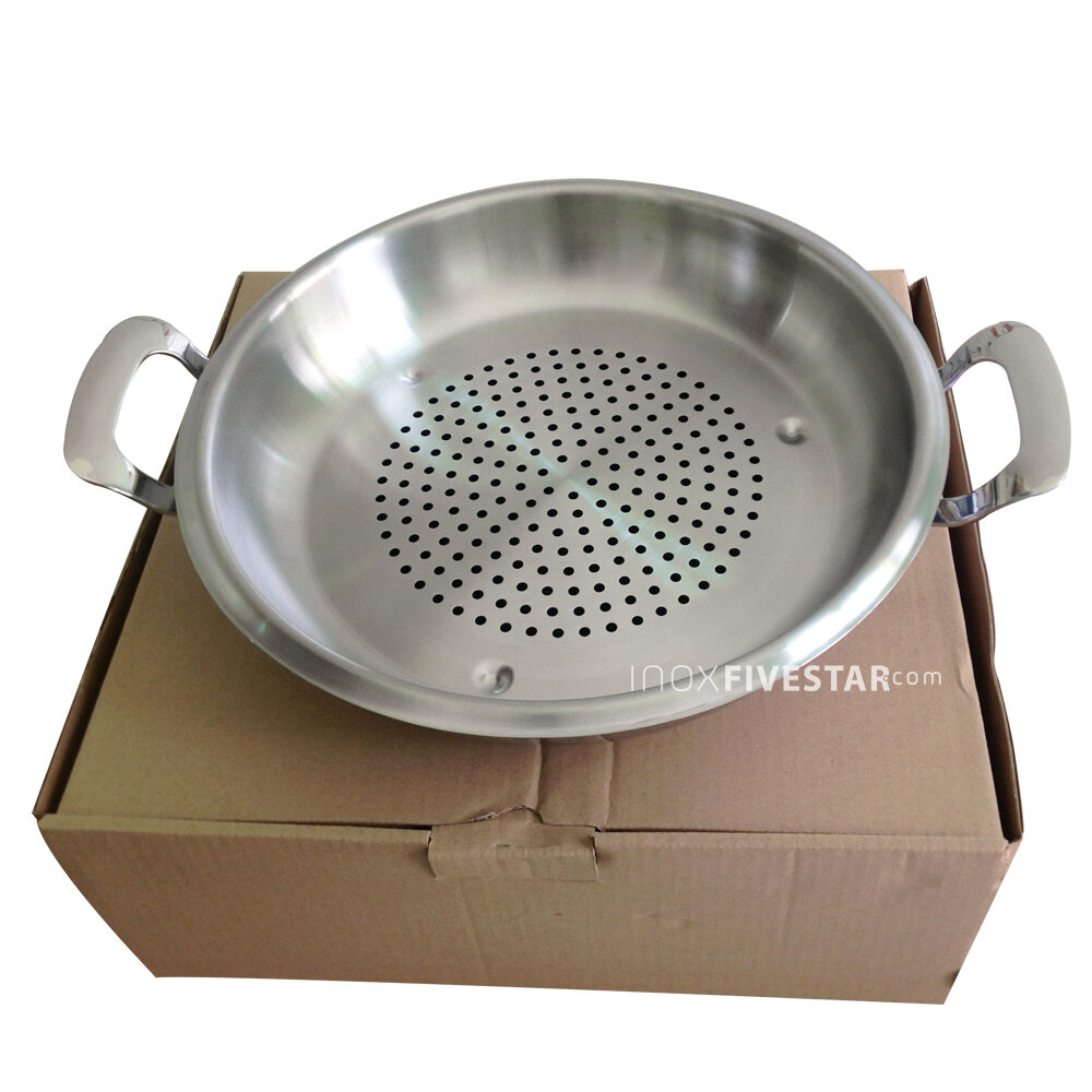 chao chong dinh edelkochen plus 5 - Chảo hấp inox chống dính 304 3 lớp 28cm Edelkochen Plus