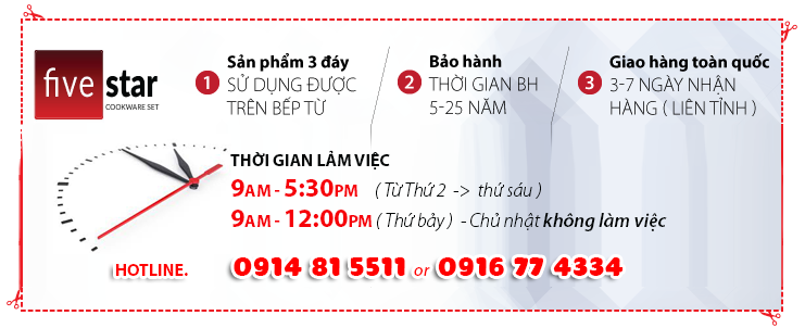 thời gian làm việc của cty fivestar