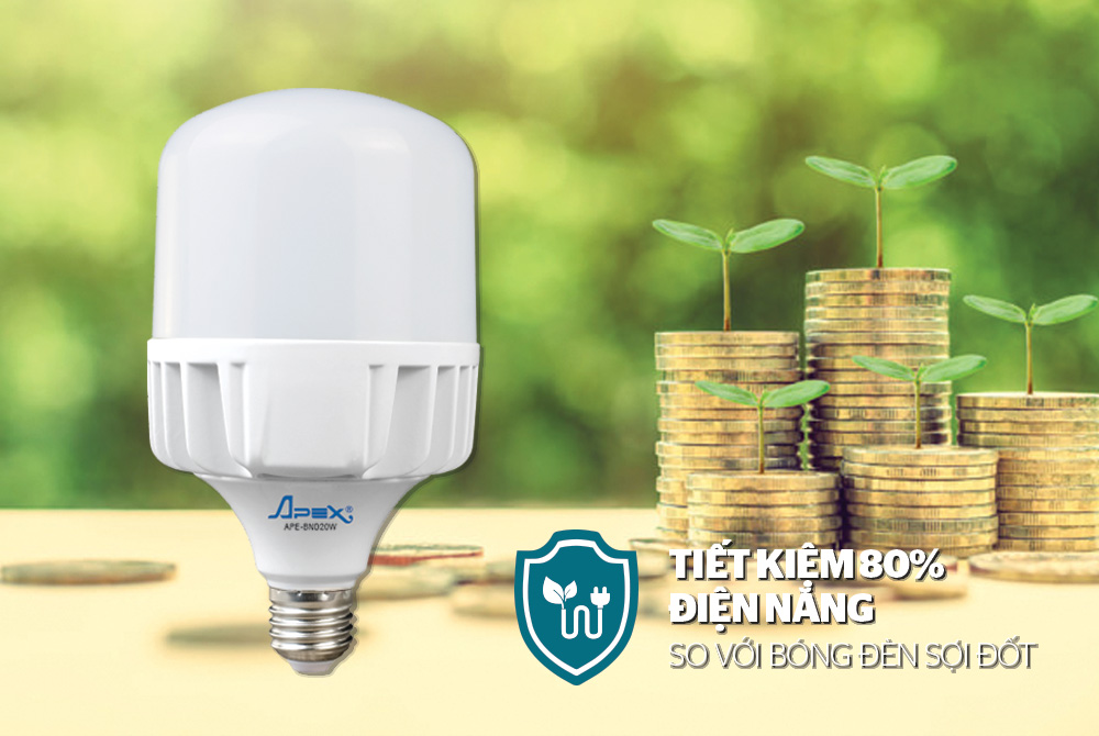 ĐÈN LED BULB NHÔM ĐÚC APEX APE-BND20W 4