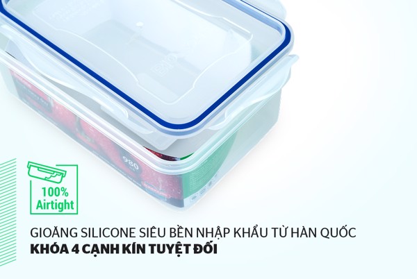 Bộ 4 hộp bảo quản thực phẩm Biozone tặng dao KB-CO4P04E - 57