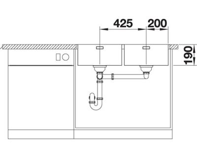 CHẬU RỬA BÁT BLANCO ANDANO 340/340-IF/A Thiết Kế Thanh Lịch, Thoát Nước Nhanh | Thế Giới Bếp - 3