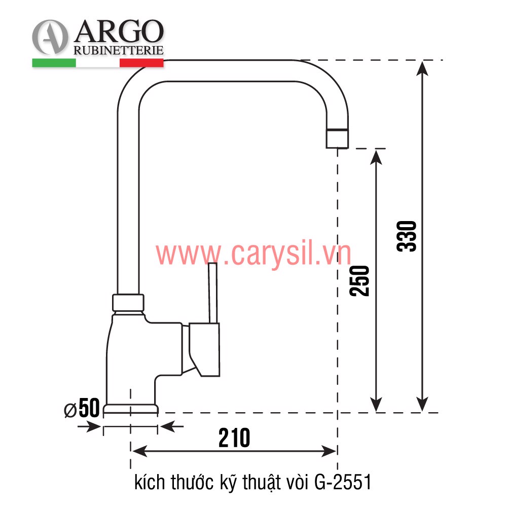 vòi rửa chén Argo G-2551