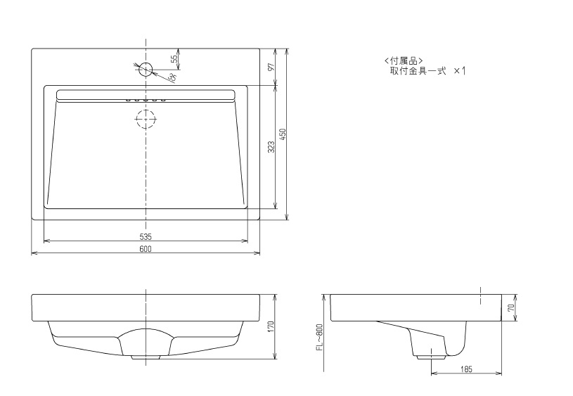Bản vẽ kỹ thuật lavabo đặt bàn TOTO LS911CR