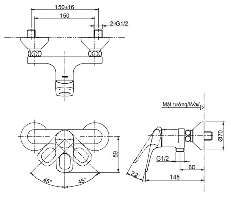 ban ve ky thuat sen tam toto ttmr303 - Sen tắm nóng lạnh TOTO TTMR303