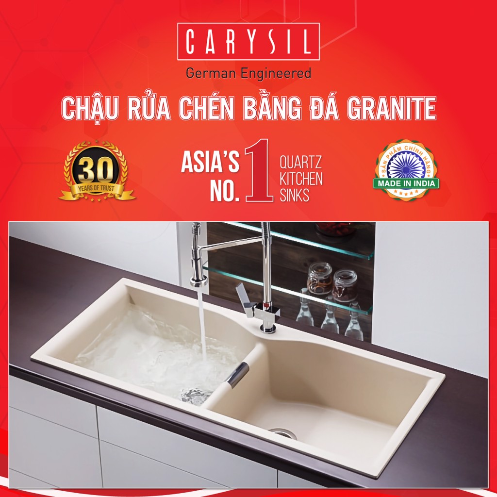 chậu rửa chén bằng đá granite LAC1 1140x500mm