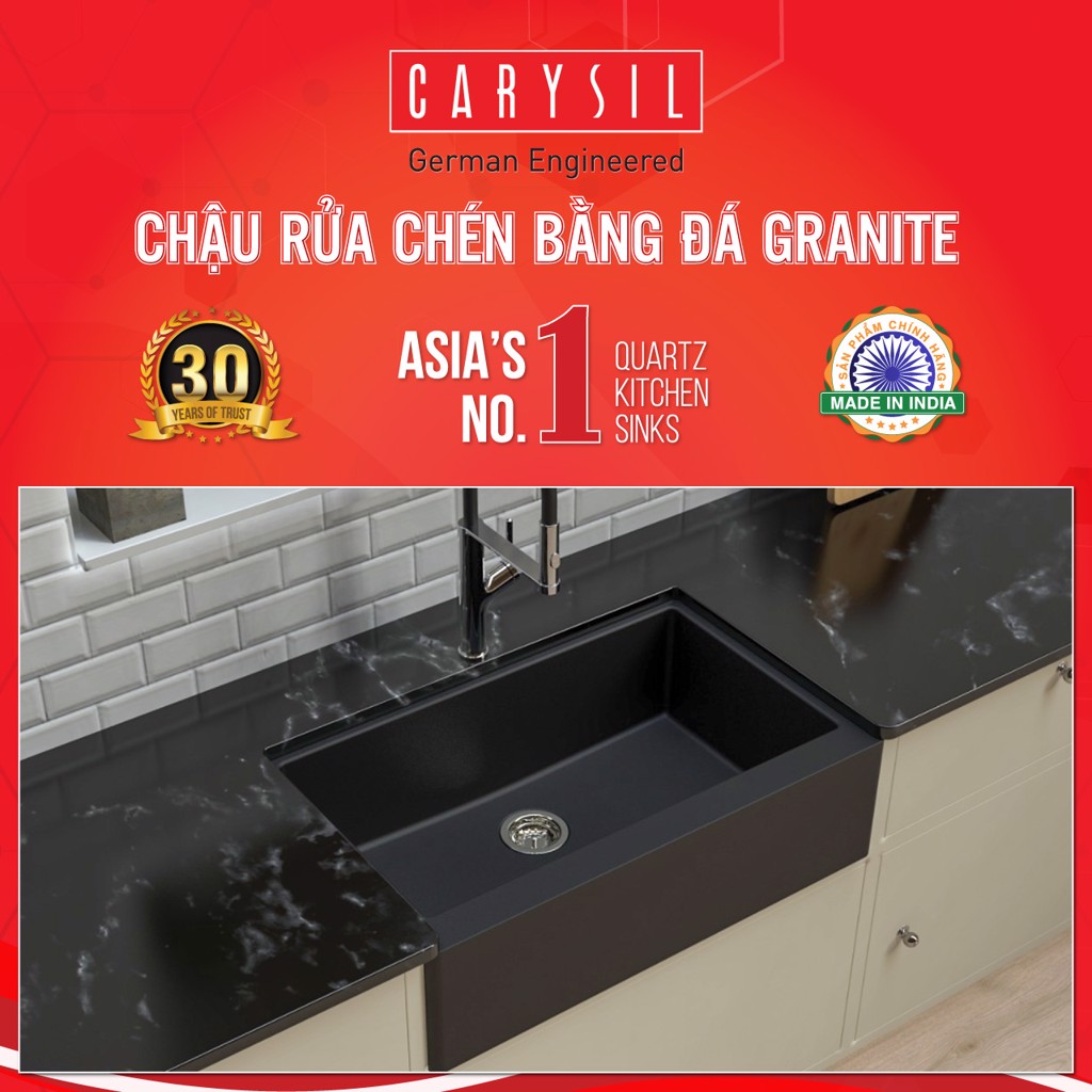 chậu rửa chén bằng đá Apronsink Farmhouse Style REC1 Carysil