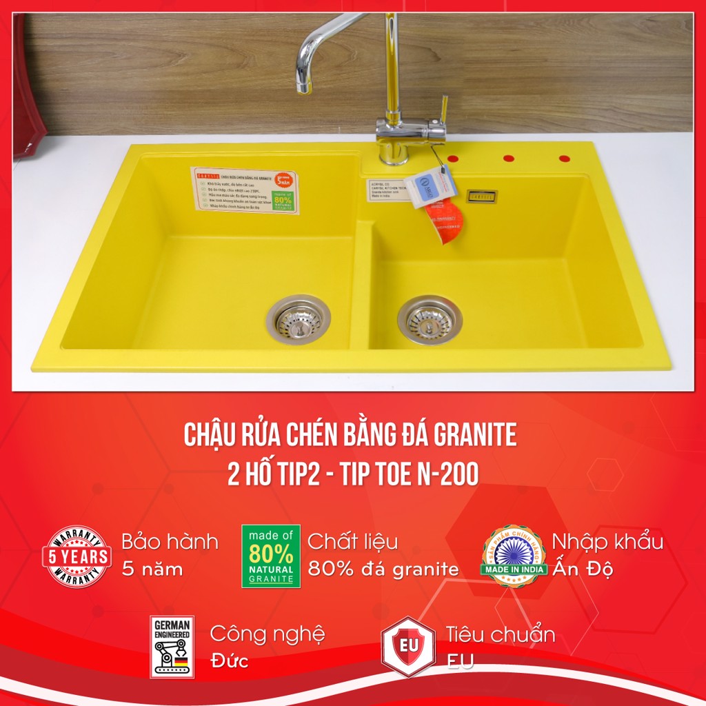 chậu rửa chén bằng đá granite TIP2