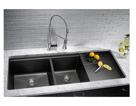 chau rua da nhap khau bosch mau den 18 - CHẬU RỬA BÁT BLANCO SUBLINE 480/320-U ANTHRACITE THANH LỊCH VÀ NỀN NÃ