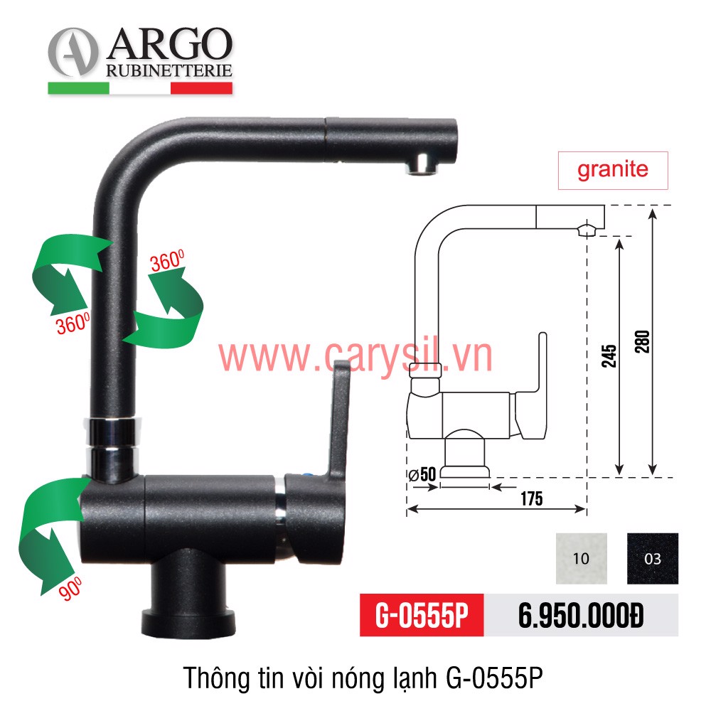 vòi rửa chén G-0555P