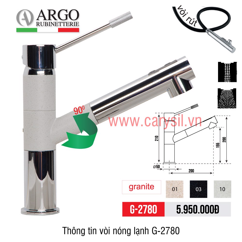 Vòi rửa chén Argo G-2780