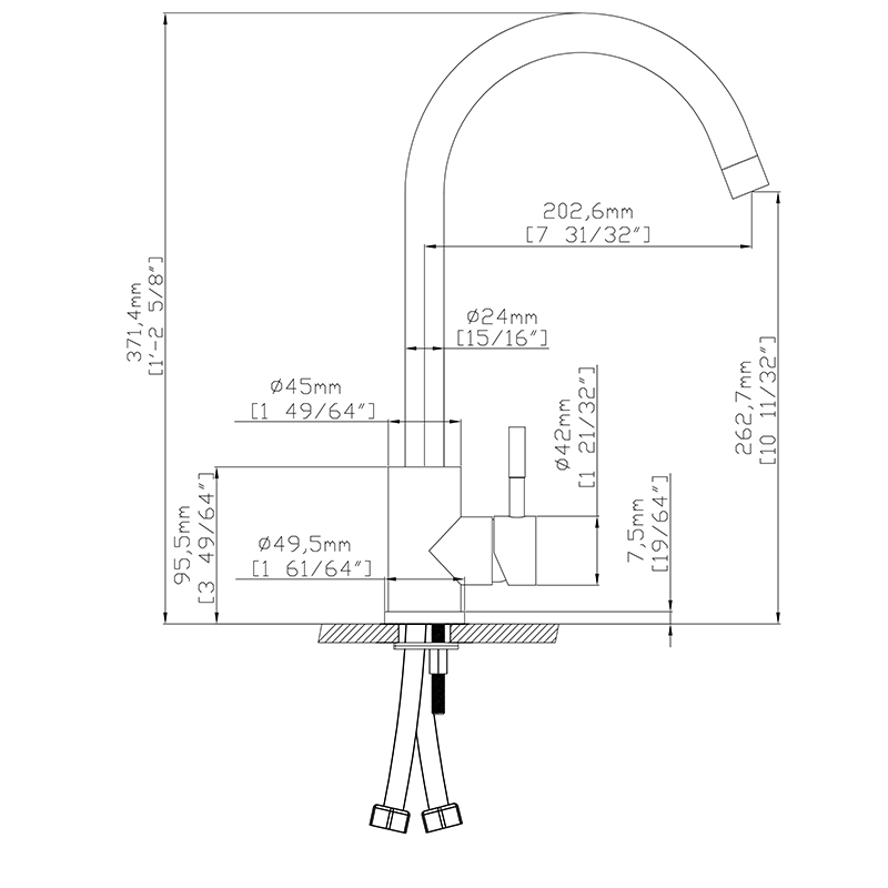 Vòi Thân Chóp GF304-SRHM Grob - 3