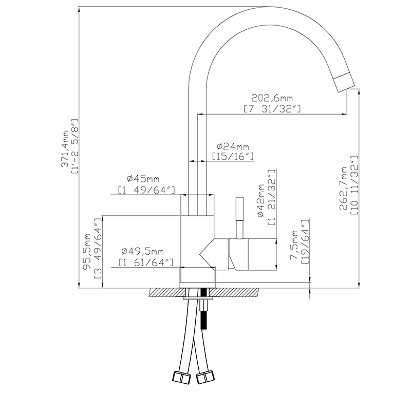 k127an 03 16 2 gf 304srt2 - Vòi Thân Chóp GF304-SRT2 Grob