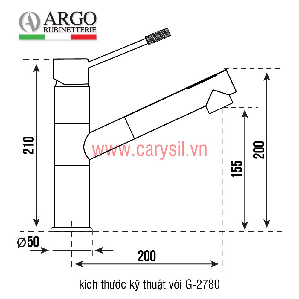 Vòi rửa chén Argo G-2780