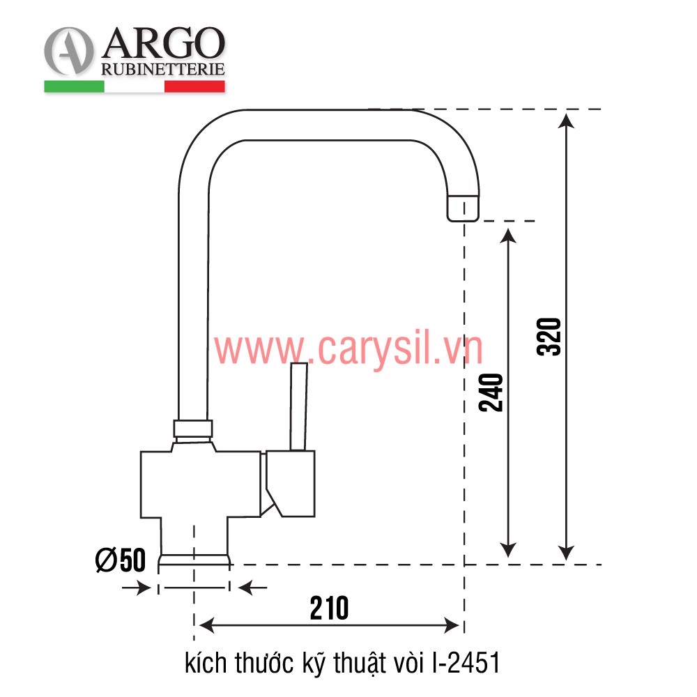 vòi rửa chén Argo I-2451