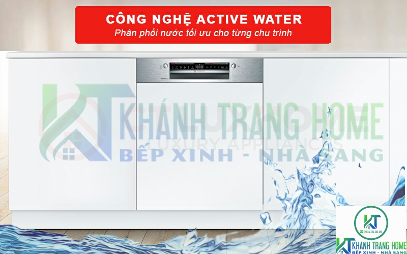 Tối ưu lượng nước rửa cho từng chu kỳ nhờ công nghệ ActiveWater.