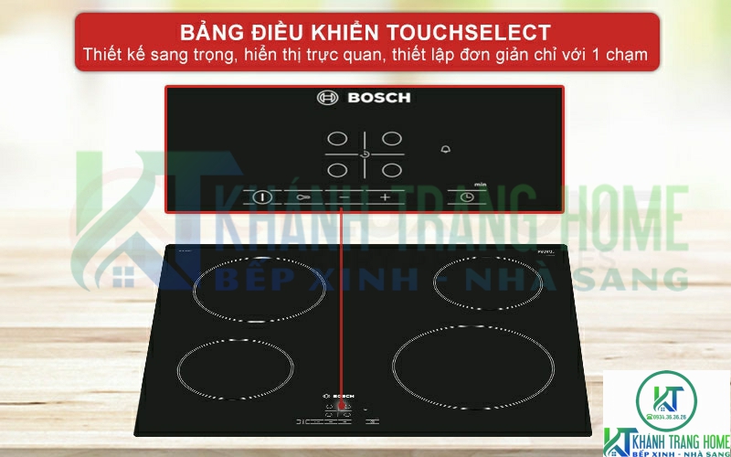 Bảng điều khiển TouchSelect thiết kế sang trọng, thiết lập dễ dàng với một lần chạm.