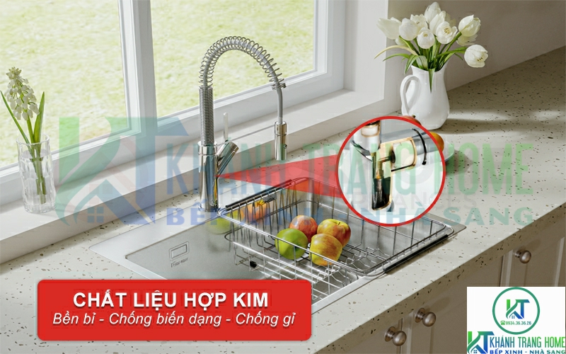 Vòi rửa với thiết kế hợp kim 61% theo tiêu chuẩn châu Âu CW617N