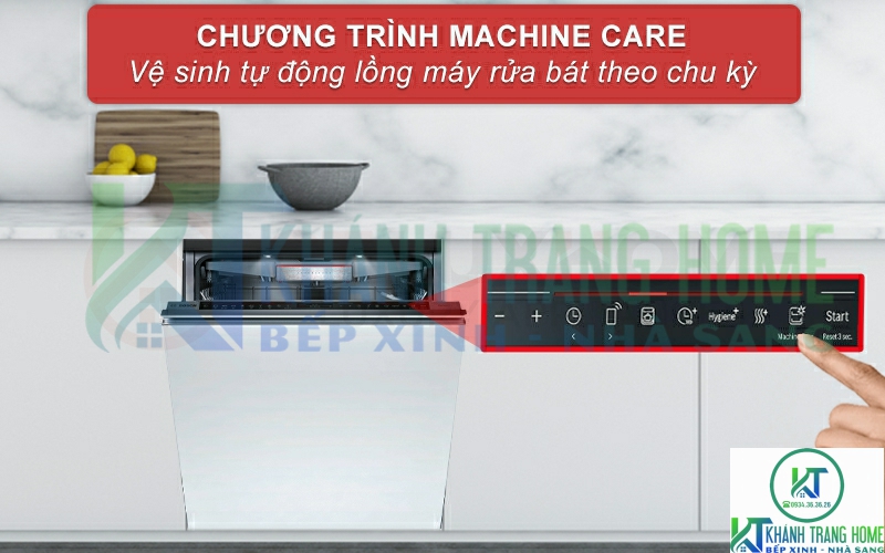 Chương trình vệ sinh máy rửa bát tự động Machine Care