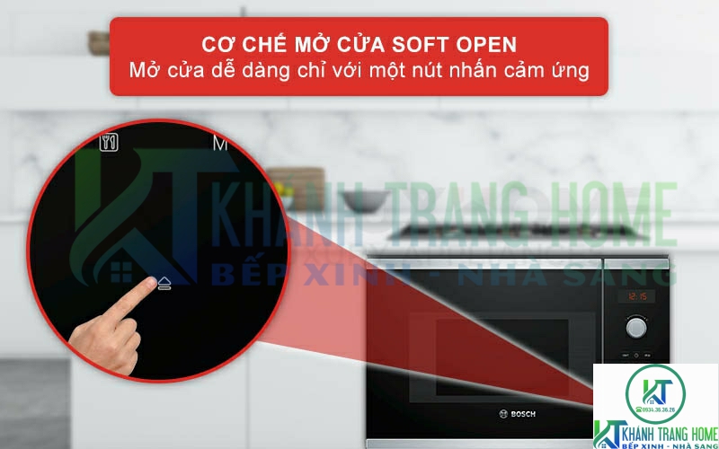Cơ chế Soft Open giúp người dùng mở cửa lò một cách dễ dàng và hiện đại