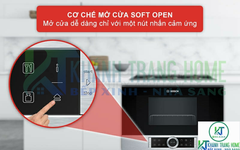 Cơ chế Soft Open giúp người dùng mở lò vi sóng một cách dễ dàng chỉ bằng một nút nhấn