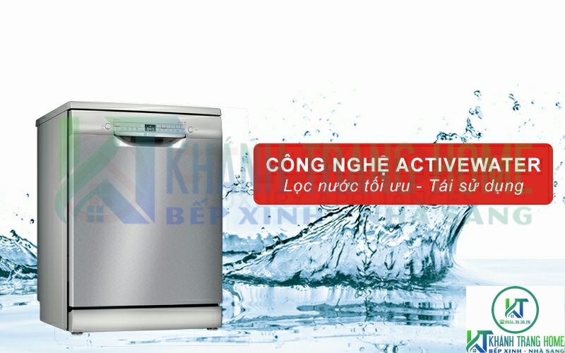 Công nghệ ActiveWater phân phối nước rửa tối ưu cho từng chu kỳ