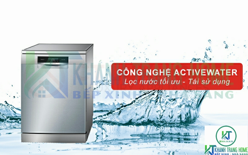 Công nghệ ActiveWater phân phối nước rửa hiệu quả cho từng chu trình