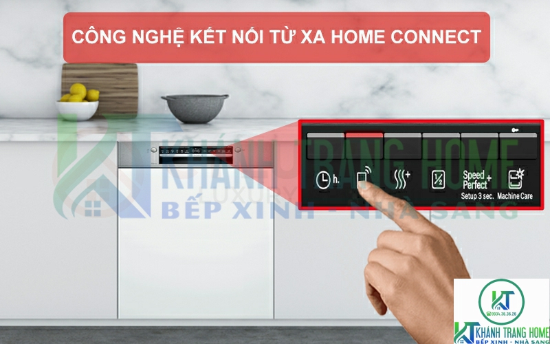 Kết nối với thiết bị di động và điều khiển hoạt động của máy từ xa thông qua ứng dụng Home Connect