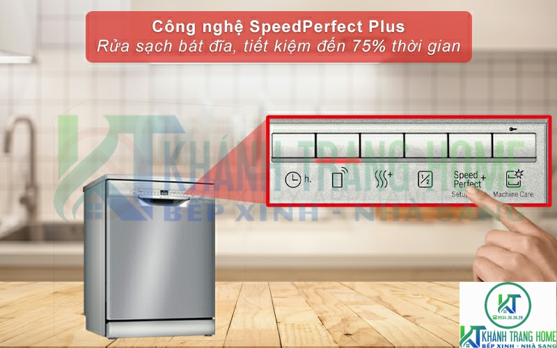 Chức năng SpeedPerfect Plus tăng tốc độ rửa, giảm thời gian đến 75%