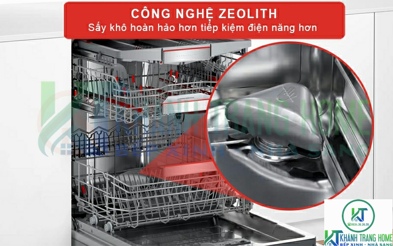 Công nghệ sấy Zeolith cho bát đĩa khô hoàn hảo và tiết kiệm điện hơn.