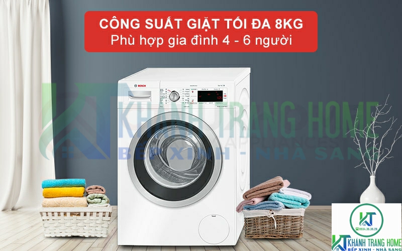 cong suat may giat bosch waw28440sg MÁY GIẶT BOSCH SERIE 8 WAW28440SG VARIOPERFECT 8KG 1400RPM