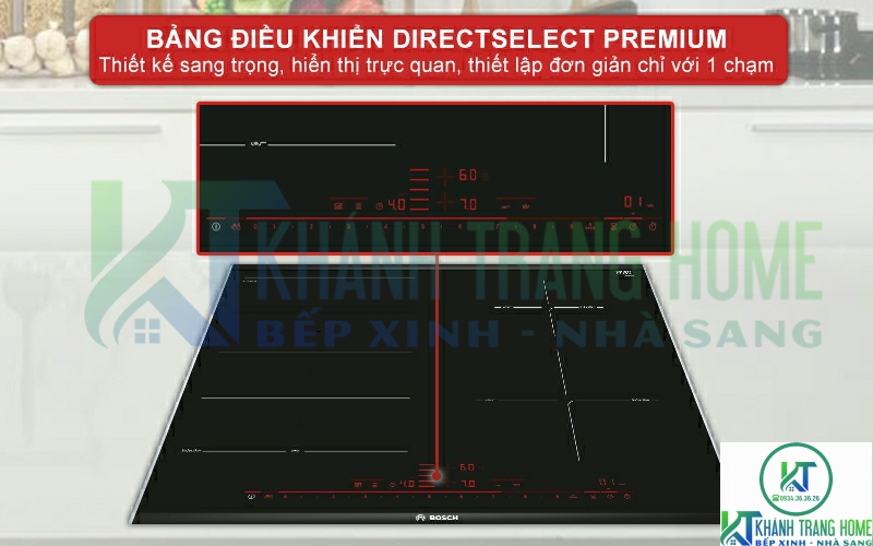 Bảng điều khiển DirectSelect Premium thiết kế sang trọng, dễ dàng chọn cấp độ chỉ với một lần chạm.