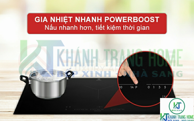 Chức năng gia nhiệt nhanh PowerBoost giúp nấu nướng nhanh hơn