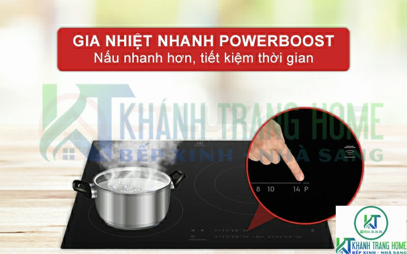 Chức năng gia nhiệt nhanh PowerBoost giúp nấu ăn nhanh hơn