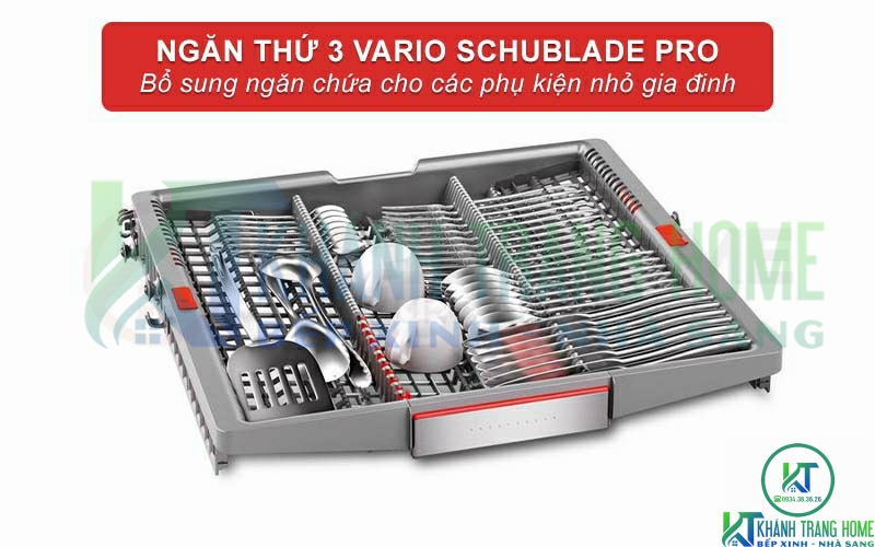 Sắp xếp đồ cần rửa khoa học hơn với ngăn chứa Vario Schublade Pro linh hoạt