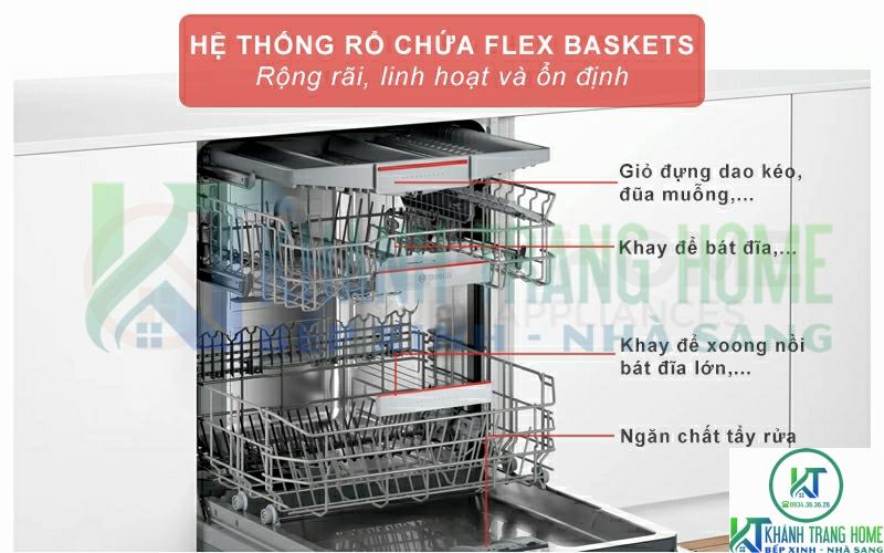 Giàn rửa Flex Baskets thế hệ mới giúp tối ưu hoá hiệu quả rửa