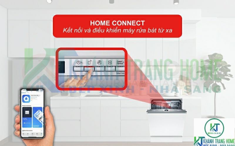 Kết nối và điều khiển máy rửa bát Bosch SMV4ECX14E từ xa thông qua Home Connect