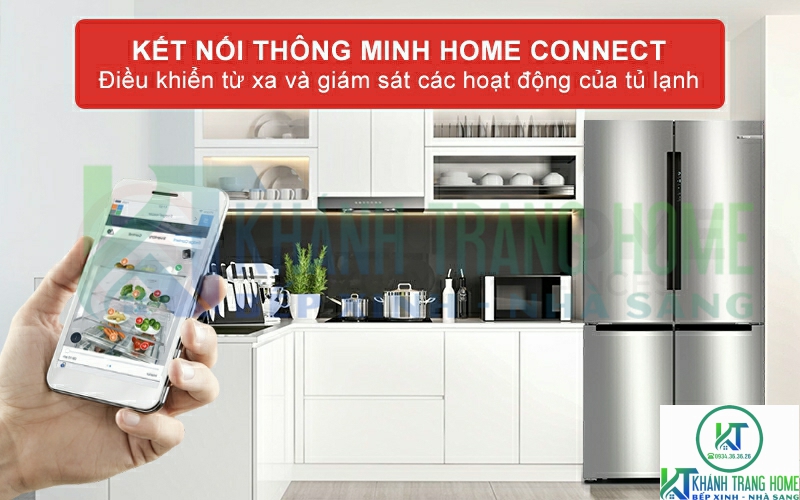 homeconnect tu lanh kfn96apeag TỦ LẠNH SIDE BY SIDE BOSCH KFN96APEAG SERIE 6 605 LÍT