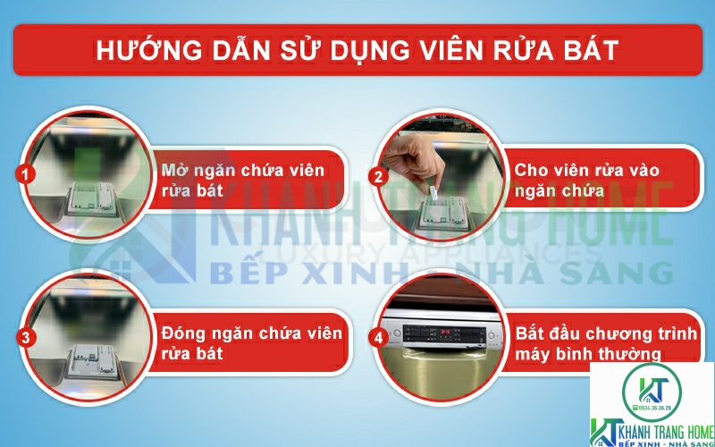 Hướng dẫn sử dụng viên rửa bát Finish All in one 120 viên